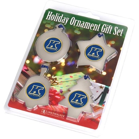 LinksWalker LW-CO3-KSG-ORN4PK Kent State Golden Flashes-Ornament Gift Pack